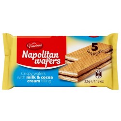 Napolitan Wafers Milk & Cocoa Cream 32g