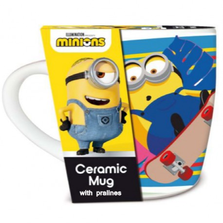 Minions Ceramic Mug with Pralines